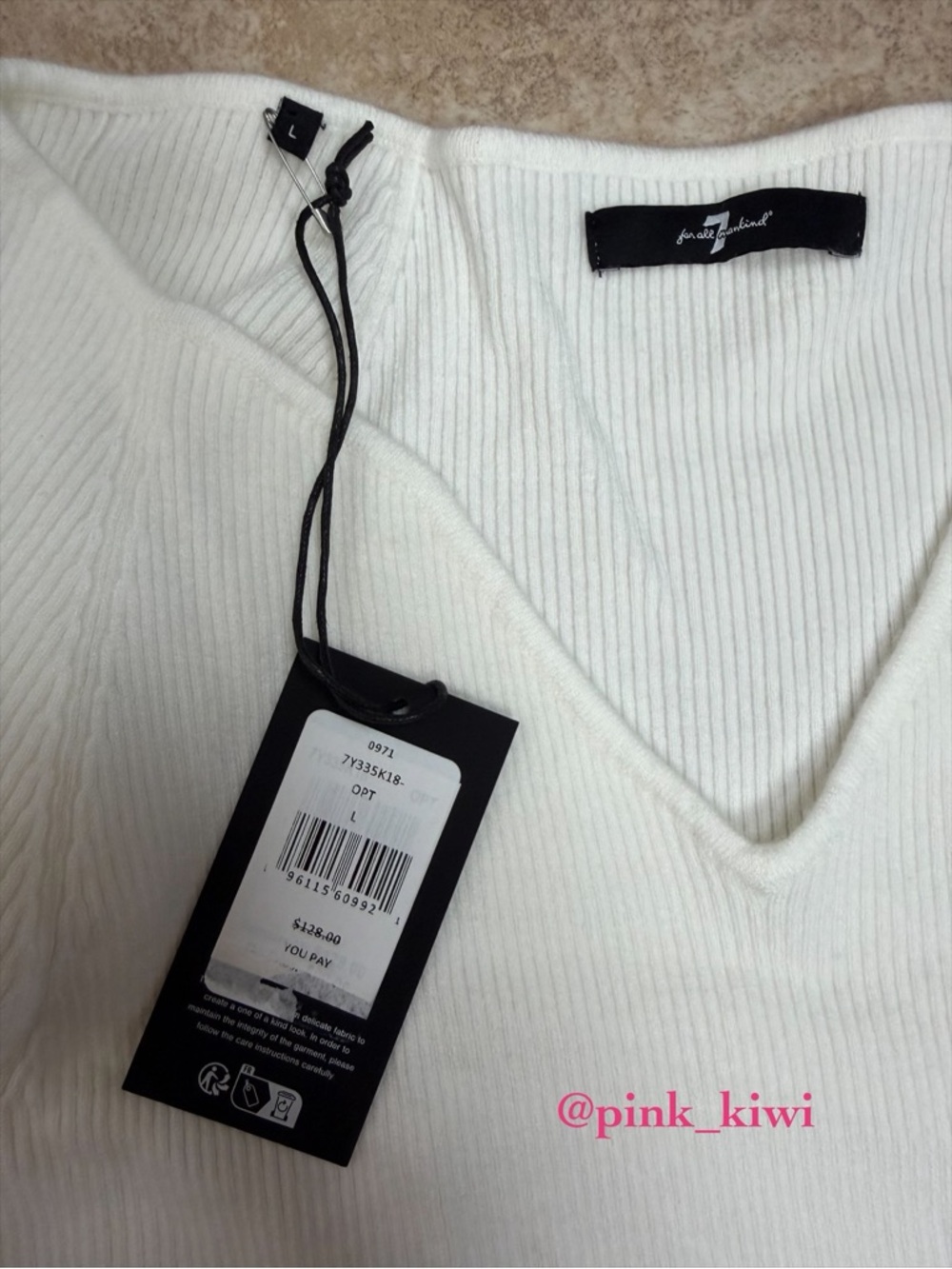7 For All Mankind Sweetheart Ribbed Top - Picture 10 of 12